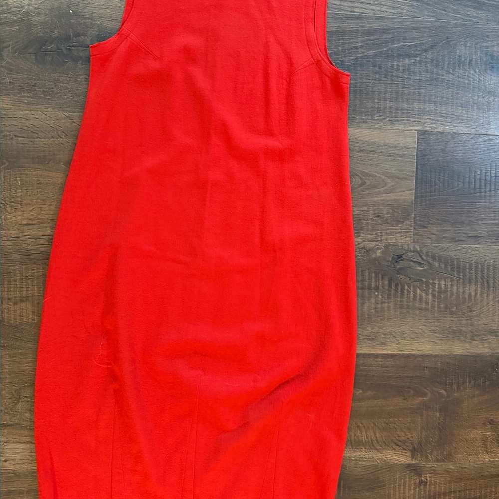 Red Sleeveless Sheath Dress